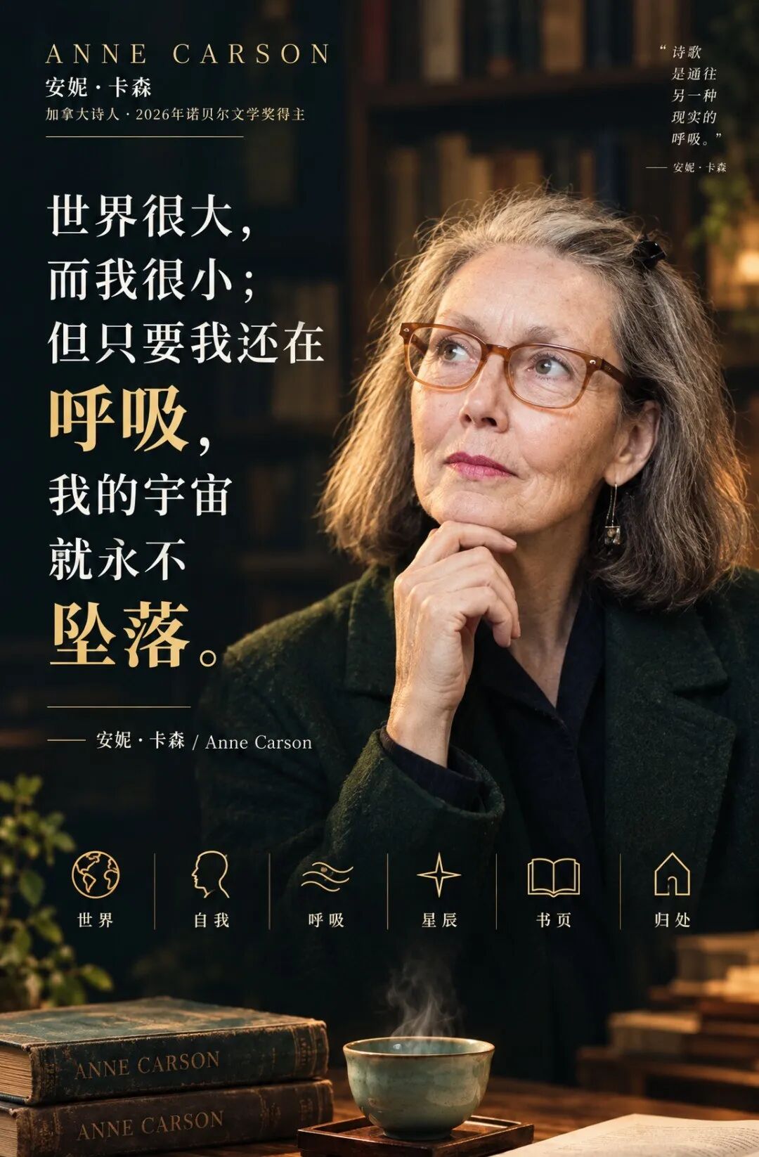 2026年诺贝尔文学奖得主安妮.卡森笔下惊艳的28个文句